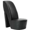 Image de Vidaxl chaise en forme de chaussure à talon haut noir similicuir 248647