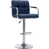 Image de Chaise De Bar Bleu Tissu Vidaxl
