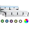 Image de Cadre De Lit Avec Led Sans Matelas Blanc 120x200 Cm Vidaxl