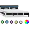 Image de Cadre De Lit Avec Led Sans Matelas Noir 120x200 Cm Vidaxl