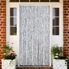 Image de Moustiquaire Blanc Et Gris 90x220 Cm Chenille Vidaxl