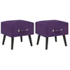 Image de Tables De Chevet 2 Pcs Violet Foncé 40x35x40 Cm Velours Vidaxl