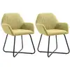 Image de Chaises À Manger Lot De 2 Vert Tissu Vidaxl