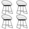 Image de Chaises À Manger Similicuir Lot De 4 Noir Acier Vidaxl