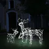 Image de vidaXL Cordon Lumineux de Noël 3 pcs Rennes Décoration de Noël Lumière Décoration de Jardin Balcon Extérieur Maison 51011