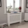 Image de Cache-radiateur Blanc - VIDAXL - 112x19x815 cm - MDF - Fonction décorative et espace de rangement