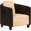 Image de Fauteuil Brun Roux Et Noir Cuir Véritable Vidaxl