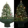 Image de Arbre De Noël Neigeux Avec Base De Parapluie Vert 75 Cm Vidaxl