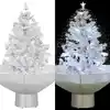 Image de Arbre De Noël Neigeux Avec Base De Parapluie Blanc 75 Cm Vidaxl