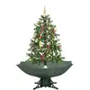 Image de Vidaxl arbre neigeux avec base de parapluie vert 140 cm 284333