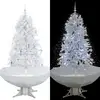 Image de Arbre De Noël Neigeux Avec Base De Parapluie Blanc 170 Cm Vidaxl
