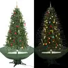 Image de Arbre De Noël Neigeux Avec Base De Parapluie Vert 190 Cm Vidaxl