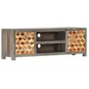 Image de vidaXL Meuble TV Gris 120 x 30 x 40 cm Bois massif de manguier