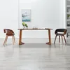 Image de Chaise À Manger Gris Bois Courbé Et Tissu Vidaxl