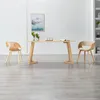 Image de Chaise À Manger Crème Bois Courbé Et Similicuir Vidaxl