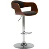 Image de Tabouret De Bar Gris Bois Courbé Et Tissu Vidaxl