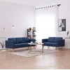 Image de Ensemble De CanapÃ© 2 Pcs Tissu Bleu en occasion ou reconditionné