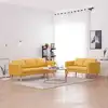 Image de Ensemble De Canapé 2 Pcs Tissu Jaune Vidaxl