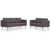 Image de Ensemble De Canapé 2 Pcs Tissu Taupe Vidaxl