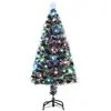 Image de Arbre De Noël Pré-éclairé Avec Support Et Led 120 Cm Fibre Optique Vidaxl