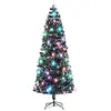 Image de Arbre De Noël Pré-éclairé Avec Support Et Led 240 Cm Fibre Optique Vidaxl