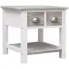 Image de Table D'appoint Gris 40x40x40 Cm Bois De Paulownia Vidaxl