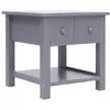 Image de Table D'appoint Gris 40x40x40 Cm Bois De Paulownia Vidaxl