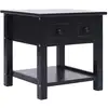 Image de Table D'appoint Noir 40x40x40 Cm Bois De Paulownia Vidaxl