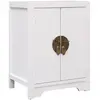 Image de Table De Chevet Blanc 38 X 28 X 52 Cm Bois De Paulownia Vidaxl