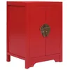 Image de vidaXL Table de chevet Rouge 38 x 28 x 52 cm Bois de Paulownia