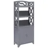 Image de vidaXL Armoire de salle de bain Gris 46x24x116 cm Bois de Paulownia