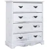Image de Armoire À Tiroirs Blanc 60x30x75 Cm Bois Vidaxl