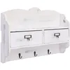 Image de Porte-manteau Mural Blanc 50x10x34 Cm Bois Vidaxl