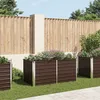 Image de vidaXL Bac de Jardin en Acier Galvanisé 160x80x77 cm Marron Bordure de Sécurité Pliable Résistant aux Intempéries 45709