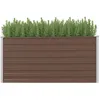 Image de vidaXL Lit surélevé de jardin Marron 160x40x77 cm Acier galvanisé