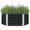 Image de vidaXL Jardinière surélevée Anthracite 129x129x45 cm Acier galvanisé 45723
