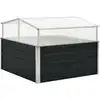 Image de Serre Anthracite 100x100x77 Cm Acier Galvanisé Vidaxl