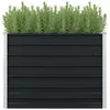 Image de vidaXL Jardinière surélevée Anthracite 100x100x77 cm Acier galvanisé 45725