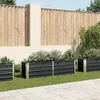 Image de vidaXL Bac de Jardin en Acier Galvanisé 160x40x45 cm Anthracite Fond Ouvert Bac à Fleurs et Légumes DIY 45731