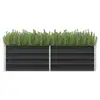 Image de Lit surélevé de jardin anthracite 160x40x45 cm acier galvanisé 45731