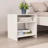 Image de Table De Chevet Blanc 40x30x40 Cm Bois D'ingénierie Vidaxl