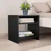 Image de Table De Chevet Noir 40x30x40 Cm Bois D'ingénierie Vidaxl