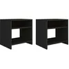 Image de Tables De Chevet 2 Pcs Noir 40x30x40 Cm Bois D'ingénierie Vidaxl