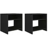 Image de vidaXL 2 pcs Tables de chevet Noir 40 x 30 x 40 cm Aggloméré