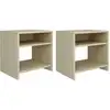 Image de Tables De Chevet 2pcs Chêne Sonoma 40x30x40cm Bois D'ingénierie Vidaxl