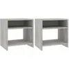 Image de Tables De Chevet 2 Pcs Gris Béton 40x30x40 Cm Bois D'ingénierie Vidaxl