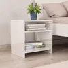 Image de Table De Chevet Blanc Brillant 40x30x40 Cm Bois D'ingénierie Vidaxl