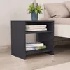 Image de Table De Chevet Gris Brillant 40x30x40 Cm Bois D'ingénierie Vidaxl