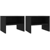 Image de vidaXL 2 pcs Tables de chevet Noir 40 x 30 x 30 cm Aggloméré