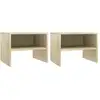 Image de Tables De Chevet 2 Pcs Chêne Sonoma 40x30x30 Cm Bois Ingénierie Vidaxl